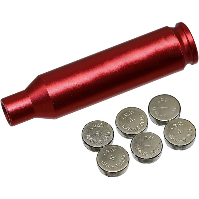 6.5CREEDMOOR Bore Sight Laser Red Dot Cartridge Laser bore Sighter dengan 2 Set Bateri
