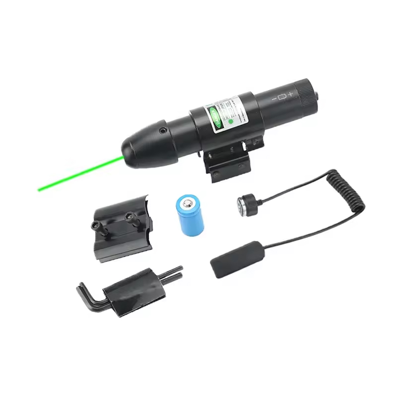 Lampu Suluh Taktikal Boleh Laras Skop laser hijau Dengan Suis Tekanan