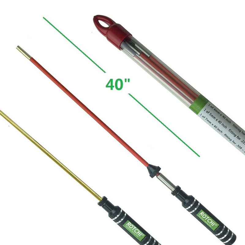 Aluminium mengendalikan rod pembersihan pistol keluli berputar cepat berputar