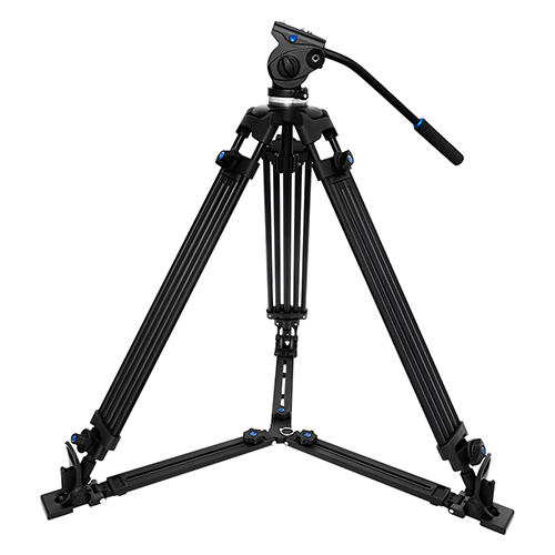 Tripod camcorder video tugas berat profesional dengan kepala cecair