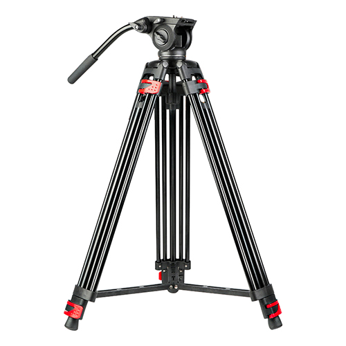 Kamera Fotografi 1.8m Profesional Berat Duty Aluminium Alloy Camera Tripod Video dengan kepala redaman cecair panoramik