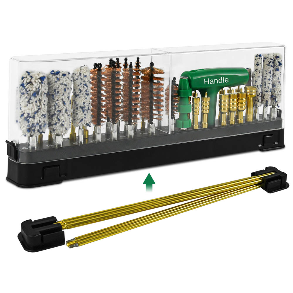 Aksesori Kit Pembersihan Pistol Universal Bekalan Sejagat Profesional Untuk Semua Kit Pembersihan Senjata Dengan sarung plastik lutsinar
